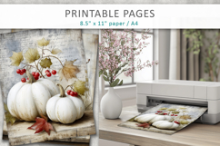 grunge pumpkins journal pages, halloween printable Product Image 5