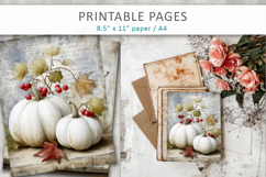 grunge pumpkins journal pages, halloween printable Product Image 7