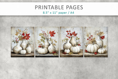 grunge pumpkins journal pages, elegant pumpkins pages Product Image 2