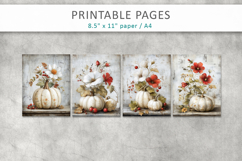 grunge pumpkins journal pages, scrapbooking paper Product Image 2