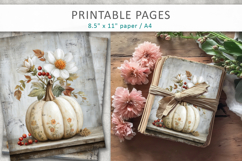 grunge pumpkins journal pages, scrapbooking paper Product Image 4