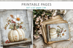 grunge pumpkins journal pages, scrapbooking paper Product Image 6