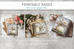 grunge pumpkins journal pages, scrapbooking paper Product Image 8