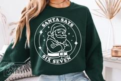 Grunge Santa Says Six Seven SVG PNG Funny Christmas Teen Product Image 2