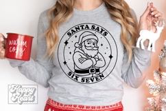 Santa Says Six Seven SVG PNG Funny Christmas Teen Ornament Product Image 4