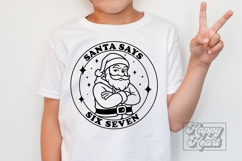 Grunge Santa Says Six Seven SVG PNG Funny Christmas Teen Product Image 4