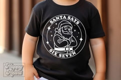 Grunge Santa Says Six Seven SVG PNG Funny Christmas Teen Product Image 5