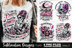 Antisocial Sarcastic PNG Funny Sublimation 4 Designs Product Image 6