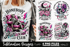 Antisocial Sarcastic PNG Funny Sublimation 4 Designs Product Image 7