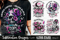 Antisocial Sarcastic PNG Funny Sublimation 4 Designs Product Image 8