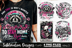 Antisocial Sarcastic PNG Funny Sublimation 4 Designs Product Image 7