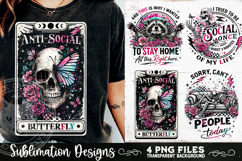 Antisocial Sarcastic PNG Funny Sublimation 4 Designs Product Image 5