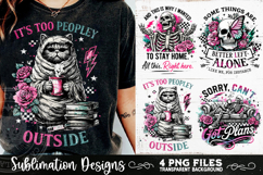 Antisocial Sarcastic PNG Funny Sublimation 4 Designs Product Image 3