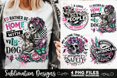 Antisocial Sarcastic PNG Funny Sublimation 4 Designs Product Image 1