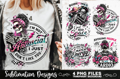 Antisocial Sarcastic PNG Funny Sublimation 4 Designs Product Image 6
