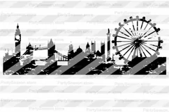 London Skyline Svg Grunge shirt Cityscape Svg UK Dxf Eps Product Image 2
