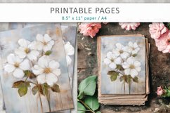 floral vintage pages, junk journal Product Image 3