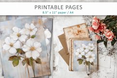 floral vintage pages, junk journal Product Image 6