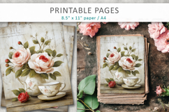 grunge cup of coffee junk journal Product Image 1