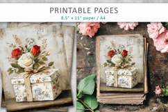 grunge wedding gift junk journal pages Product Image 3