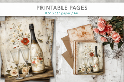 printable wedding junk journal pages Product Image 1