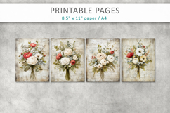 floral wedding junk journal pages Product Image 2