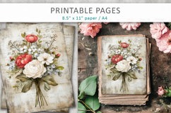 floral wedding junk journal pages Product Image 3