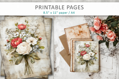 floral wedding junk journal pages Product Image 7