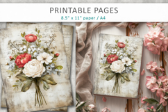 floral wedding junk journal pages Product Image 1