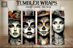 4 Witch Tumbler Sublimation, 20 oz Tumbler Wrap Product Image 1