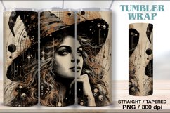 Grunge Witch Tumbler Sublimation, 20 oz Tumbler Wrap Product Image 3