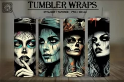4 Witch Tumbler Sublimation, 20 oz Tumbler Wrap Product Image 1