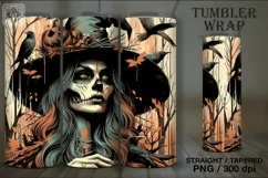 4 Witch Tumbler Sublimation, 20 oz Tumbler Wrap Product Image 3