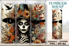 4 Witch Tumbler Sublimation, 20 oz Tumbler Wrap Product Image 2