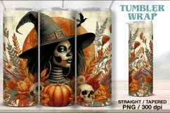 4 Witch Tumbler Sublimation, 20 oz Tumbler Wrap Product Image 3