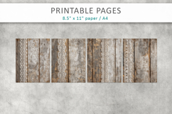 Vintage Rustic Wood and Lace Papers Product Image 2