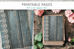 Vintage Rustic Wood and Lace Junk Journal Pages Product Image 3