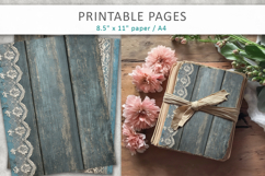 Vintage Rustic Wood and Lace Junk Journal Pages Product Image 4