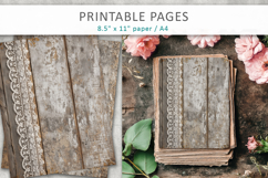 Vintage Rustic Wood and Lace Papers Product Image 3