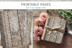 Vintage Rustic Wood and Lace Papers Product Image 1