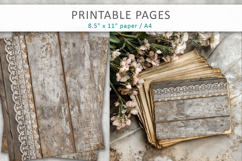 Vintage Rustic Wood and Lace Papers Product Image 5