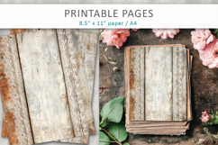 Vintage Rustic Wood and Lace Papers, rustic wood background Product Image 3
