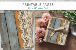 Shabby Chic Scrapbook Backgrounds, vintage journal Product Image 4