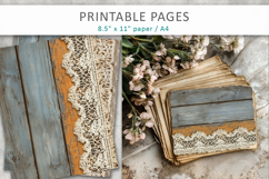 Shabby Chic Scrapbook Backgrounds, vintage journal Product Image 5