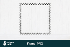 Grunge square checkered frame clipart PNG design Product Image 1