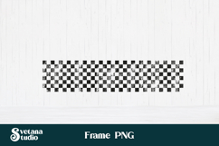 Grunge square checkered frame clipart PNG design Product Image 1