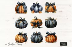 Gothic Pumpkin Girly PNG | Halloween PNG Product Image 4