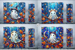 Cute Ghost Tumbler Sublimation, 20 oz Tumbler Wrap Product Image 2