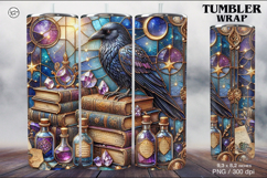 Raven Tumbler Sublimation, 20 oz Tumbler Wrap Product Image 3
