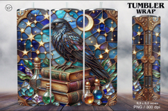 Raven Tumbler Sublimation, 20 oz Tumbler Wrap Product Image 2
